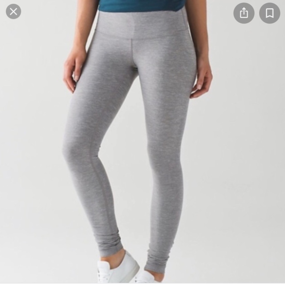 Lululemon Wunder Under Leggings, Heathered Grey